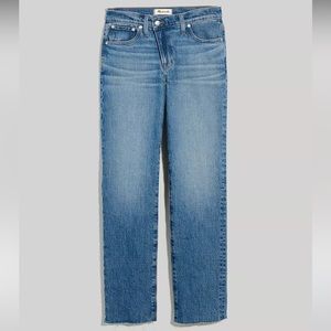 Mid-rise perfect vintage straight jeans in edgerton wash